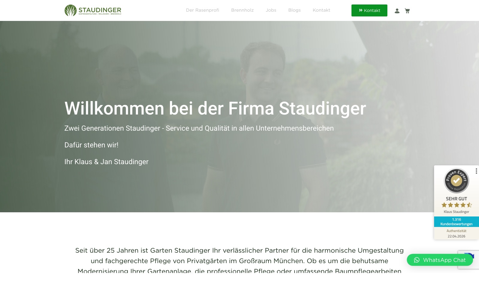 Garten Staudinger Website