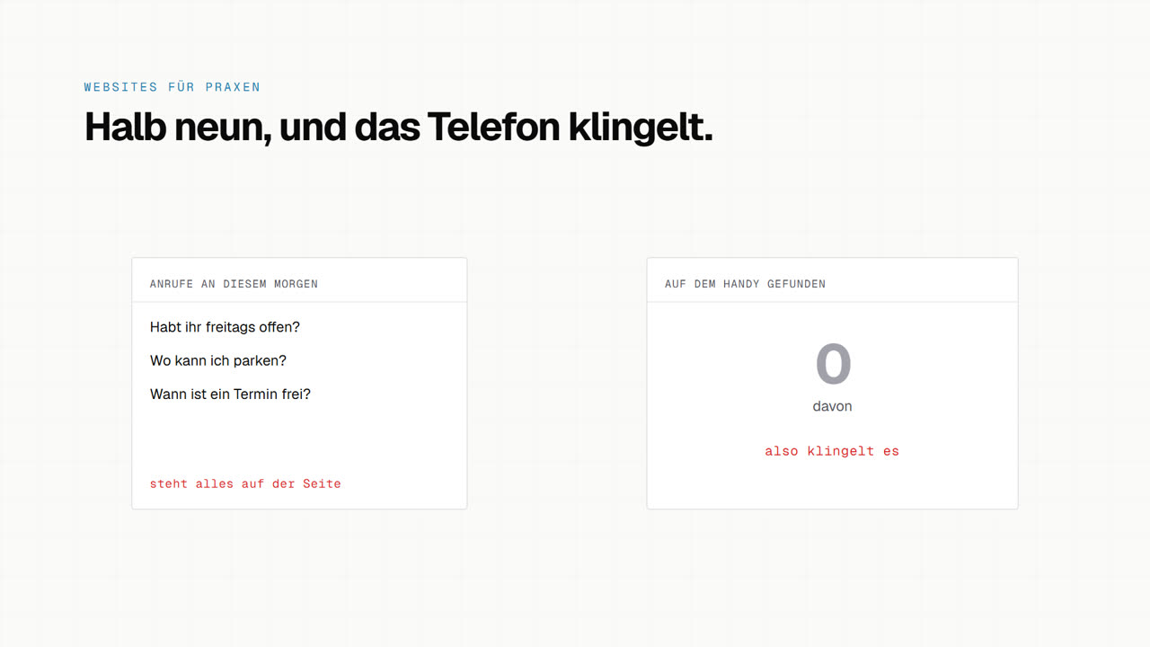 Vorschaubild zum Erklärvideo: Halb neun, und das Telefon klingelt