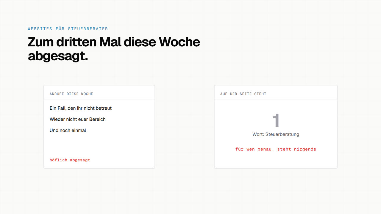 Vorschaubild zum Erklärvideo: Zum dritten Mal diese Woche abgesagt
