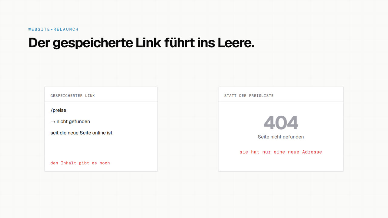 Vorschaubild zum Erklärvideo: Der gespeicherte Link führt ins Leere